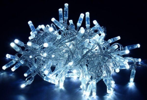 Гирлянда "Нить" 20м 200LED бел. IP44 провод прозр. 230В с контроллером 8 режимов IEK LGDU111-2-200-20-T-S-44 оптом купить цена