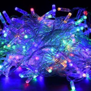 Гирлянда "Нить" 10м 100LED RGB IP44 провод прозр. 230В с контроллером 8 режимов IEK LGDU111-3-100-10-T-S-44 оптом купить цена