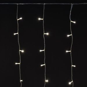 Гирлянда "Бахрома" 4.5х0.7м 200LED тепл. бел. IP44 провод прозр. 230В транзит IEK LGDU301-1-200-L3-T-S-44 оптом купить цена