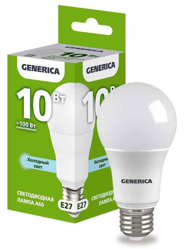 Лампа светодиодная A60 10Вт грушевидная 6500К E27 230В GENERICA LL-A60-10-230-65-E27-G купить оптом выгодно Лампа светодиодная A60 10Вт грушевидная 6500К E27 230В GENERICA LL-A60-10-230-65-E27-G оптом купить цена