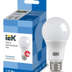 Лампа светодиодная ECO A60 13Вт грушевидная 230В 6500К E27 IEK LLE-A60-13-230-65-E27 оптом купить цена
