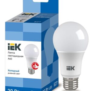 Лампа светодиодная ECO A60 20Вт грушевидная 230В 6500К E27 IEK LLE-A60-20-230-65-E27 оптом купить цена