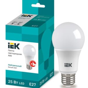 Лампа светодиодная 25Вт A80 шар 4000К нейтр. бел. E27 230В IEK LLE-A80-25-230-40-E27 оптом купить цена