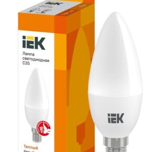 Лампа светодиодная ECO C35 7Вт свеча 3000К E14 230В IEK LLE-C35-7-230-30-E14 оптом купить цена