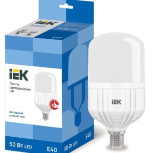 Лампа светодиодная HP 50Вт 230В 6500К E40 IEK LLE-HP-50-230-65-E40 оптом купить цена