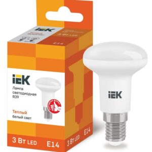 Лампа светодиодная ECO R39 3Вт 3000К тепл. бел. E14 270лм 230-240В IEK LLE-R39-3-230-30-E14 оптом купить цена