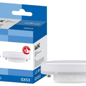 Лампа светодиодная T75 таблетка 12Вт 230В 6500К GX53 IEK LLE-T80-12-230-65-GX53 оптом купить цена