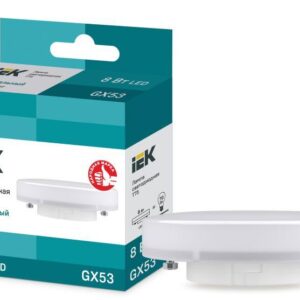 Лампа светодиодная Eco 8Вт T75 таблетка 4000К нейтр. бел. GX53 230В IEK LLE-T80-8-230-40-GX53 оптом купить цена