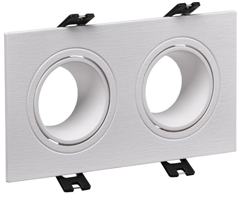 Светильник 4102 встраиваемый 2хMR16 квадрат пласт. бел. IEK LT-UVB0-4102-GU05-2-K01 купить оптом выгодно Светильник 4102 встраиваемый 2хMR16 квадрат пласт. бел. IEK LT-UVB0-4102-GU05-2-K01 оптом купить цена