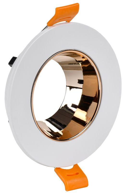 Светильник 4106 встраиваемый поворотный GU10 бел./золото пласт. IEK LT-UVB0-4106-GU10-1-K22 купить оптом выгодно Светильник 4106 встраиваемый поворотный GU10 бел./золото пласт. IEK LT-UVB0-4106-GU10-1-K22 оптом купить цена