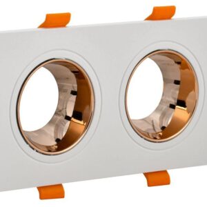 Светильник 4108 встраиваемый поворотный 2хGU10 бел./зол. пласт. IEK LT-UVB0-4108-GU10-2-K22 оптом купить цена