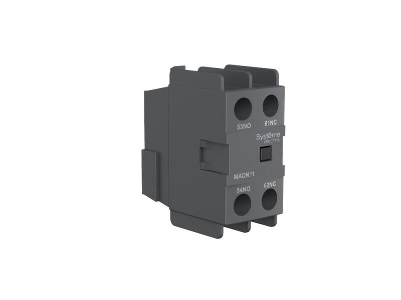 Блок контактный дополнительный MC1D 1НО+1НЗ фронт. монтаж. SE MADN11 купить оптом выгодно Блок контактный дополнительный MC1D 1НО+1НЗ фронт. монтаж. SE MADN11 оптом купить цена