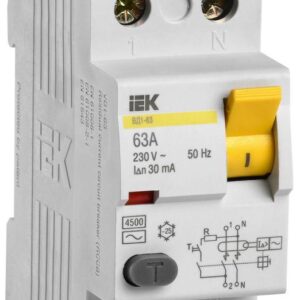 Выключатель дифференциального тока (УЗО) 2п 63А 30мА тип AC ВД1-63 IEK MDV10-2-063-030 оптом купить цена