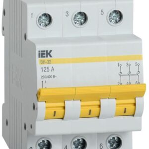 Выключатель нагрузки (мини-рубильник) ВН-32 3Р 125А IEK MNV10-3-125 оптом купить цена