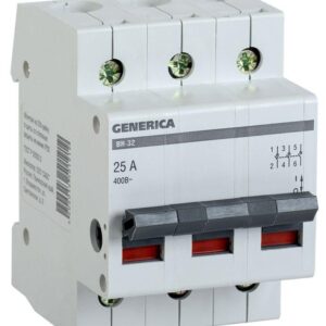 Выключатель нагрузки (мини-рубильник) 3п ВН-32 25А GENERICA MNV15-3-025 оптом купить цена