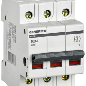 Выключатель нагрузки (мини-рубильник) 3п ВН-32 100А GENERICA MNV15-3-100 оптом купить цена