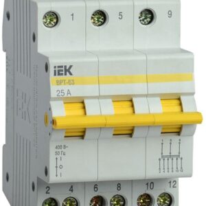Выключатель-разъединитель трехпозиционный 3п ВРТ-63 25А IEK MPR10-3-025 оптом купить цена