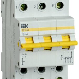 Выключатель-разъединитель трехпозиционный 3п ВРТ-63 63А IEK MPR10-3-063 оптом купить цена
