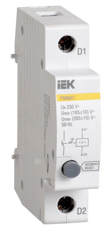 Расцепитель минимального и максимального напряжения РММ47 на DIN-рейку IEK MVA01D-RMM купить оптом выгодно Расцепитель минимального и максимального напряжения РММ47 на DIN-рейку IEK MVA01D-RMM оптом купить цена
