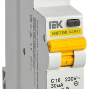 Выключатель автоматический дифференциального тока С 16А 30мА АВДТ32МL KARAT IEK MVD12-1-016-C-030 оптом купить цена