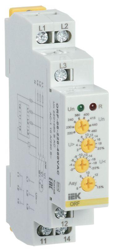 Реле фаз ORF 06 3ф 220-460В AC IEK ORF-06-220-460VAC купить оптом выгодно Реле фаз ORF 06 3ф 220-460В AC IEK ORF-06-220-460VAC оптом купить цена