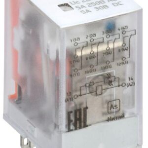 Реле интерфейсное ORM-1 4C 220В AC с LED и тест. кнопкой ONI ORM-1-4C-AC220V-L-B оптом купить цена