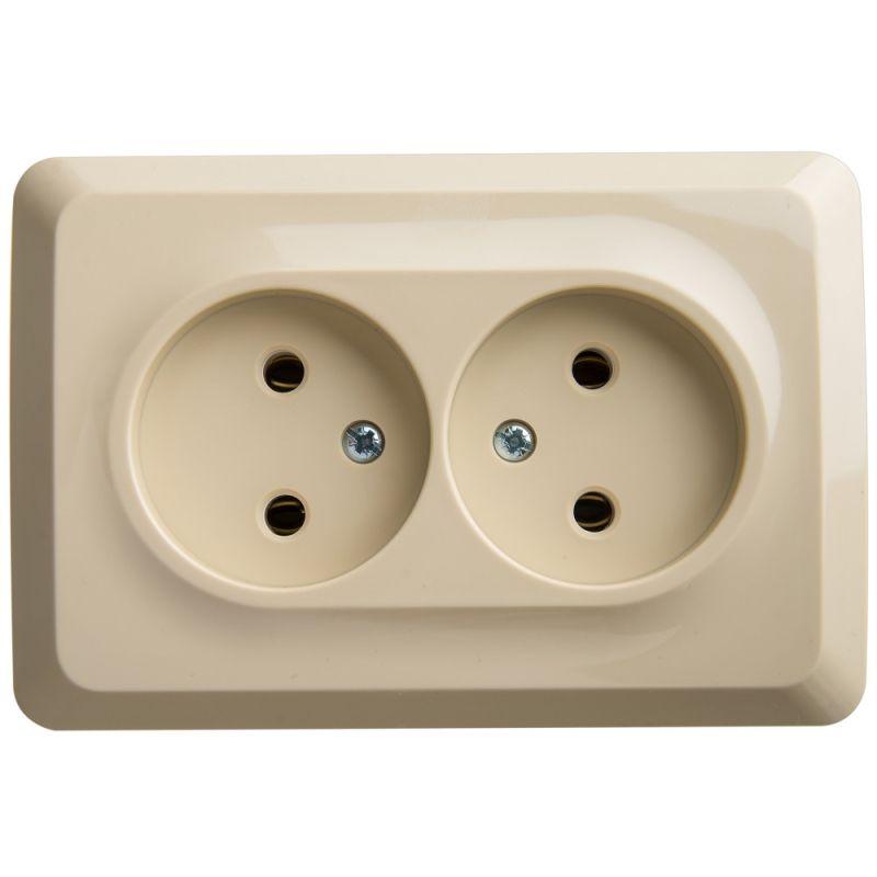 Розетка угловая 2-м ОП Этюд 16А IP20 без заземл. без защ. шторок крем. SE PA16-105K купить оптом выгодно Розетка угловая 2-м ОП Этюд 16А IP20 без заземл. без защ. шторок крем. SE PA16-105K оптом купить цена