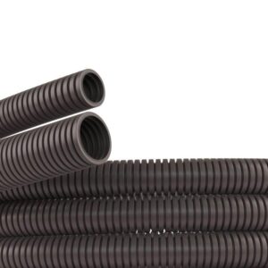 Труба гофрированная ПА 6 d23мм dвнутр.22.6мм dвнешн.28.5мм без протяжки ПВ-0 темн. сер. (уп.50м) DKC PA602329F0 оптом купить цена