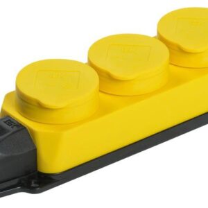 Колодка 3-м ОМЕГА РБ33-1-0м IP44 каучук желт. IEK PKR61-016-2-K05 оптом купить цена