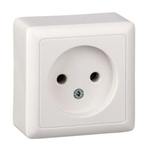 Розетка 1-м ОП Хит 10А IP20 250В без заземл. без защ. шторок бел. SE RA10-131-B оптом купить цена