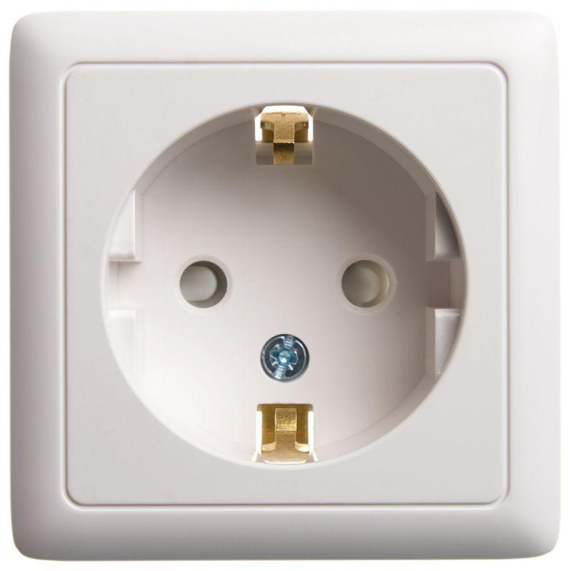 Розетка 1-м ОП Хит 16А IP20 250В с заземл. защ. шторки бел. SE RA16-138-B купить оптом выгодно Розетка 1-м ОП Хит 16А IP20 250В с заземл. защ. шторки бел. SE RA16-138-B оптом купить цена