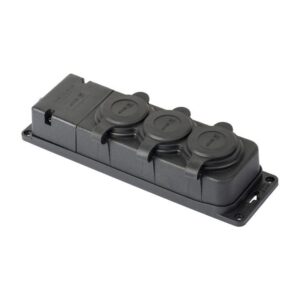 Колодка 3-м 16А IP44 2P+PE 230В с защ. крышками каучук PROxima EKF RPS-015-16-230-44-r оптом купить цена