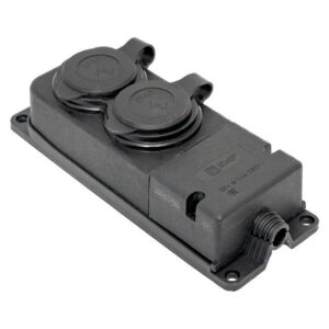 Колодка 2-м 16А IP44 2P+PE 230В с защ. крышками каучук PROxima EKF RPS-018-16-230-44-r оптом купить цена