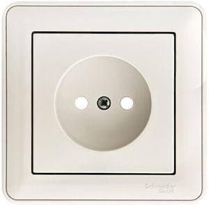 Розетка 1-м СП W59 16А IP20 без заземл. защ. шторки бел. SE RS16-151-18 оптом купить цена