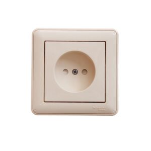 Розетка 1-м СП W59 16А IP20 без заземл. защ. шторки сл. кость SE RS16-151-28 оптом купить цена