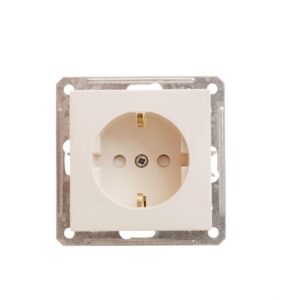 Розетка 1-м СП W59 16А IP20 с заземл. защ. шторки механизм сл. кость SE RS16-152-2-86 оптом купить цена