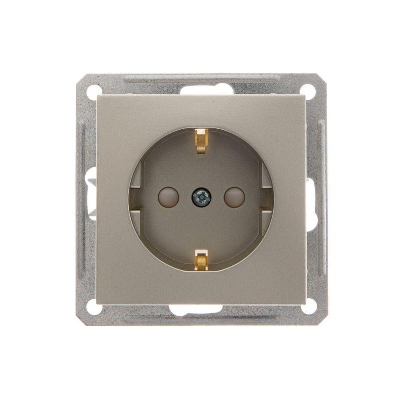 Розетка 1-м СП W59 16А IP20 с заземл. защ. шторки механизм шампань SE RS16-152-4-86 купить оптом выгодно Розетка 1-м СП W59 16А IP20 с заземл. защ. шторки механизм шампань SE RS16-152-4-86 оптом купить цена