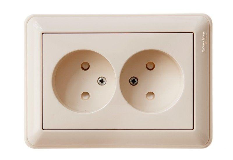 Розетка 2-м СП W59 16А IP20 без заземл. защ. шторки сл. кость SE RS16-254-28 купить оптом выгодно Розетка 2-м СП W59 16А IP20 без заземл. защ. шторки сл. кость SE RS16-254-28 оптом купить цена