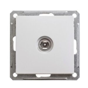 Розетка телевизионная оконечная TV 1-м СП W59 коннектор механизм бел. SE RTS-151-1-86 оптом купить цена