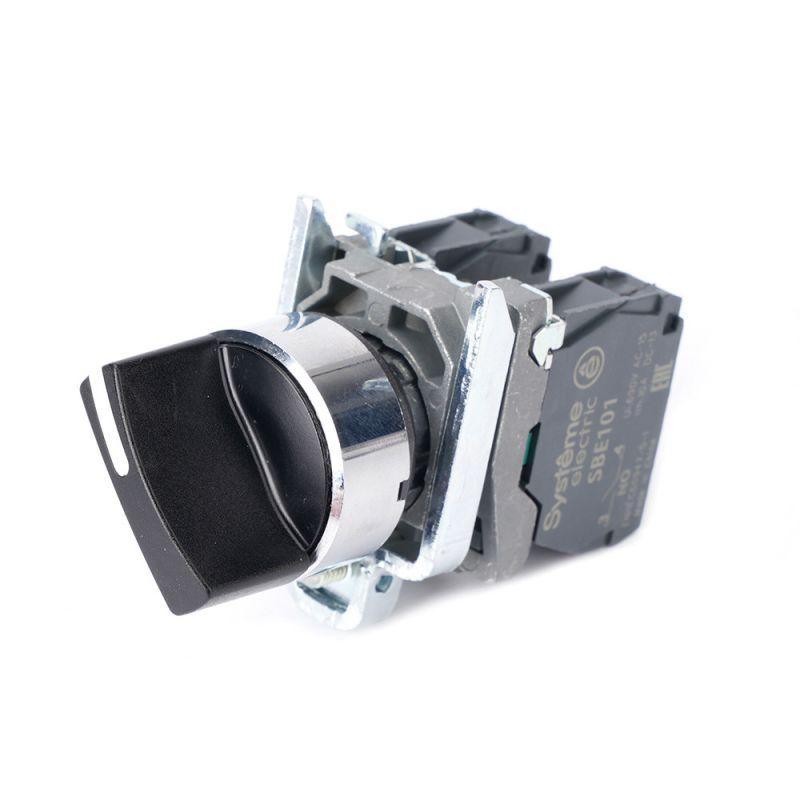 Переключатель модульный SB4 в сборе 22мм 2поз. с фиксацией 1НО+1НЗ SE SB4BD25 купить оптом выгодно Переключатель модульный SB4 в сборе 22мм 2поз. с фиксацией 1НО+1НЗ SE SB4BD25 оптом купить цена