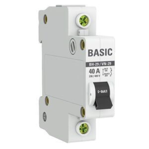 Выключатель нагрузки 1п 40А ВН-29 Basic EKF SL29-1-40-bas оптом купить цена