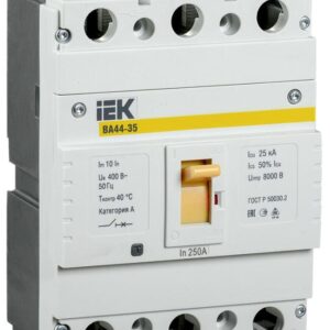 Выключатель автоматический 3п 250А 25кА ВА44 35 IEK SVA4410-3-0250 оптом купить цена