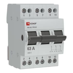 Переключатель трехпозиционный ТПС-63 3P 63А PROxima EKF TPS363 оптом купить цена