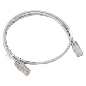Патч-корд кат.5E UTP неэкранир. PVC 1Гбит/с 1м сер. TERACOM EKF TRC-5EUTP-PVC-1M-GY оптом купить цена