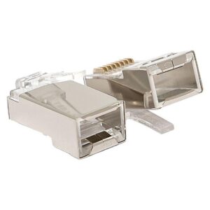 Коннектор RJ45 (8P8C) кат.5E экранир. TERACOM универс. (уп.20шт) EKF TRC-PLUG-5EFTP-20 оптом купить цена