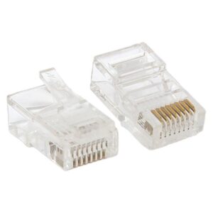Коннектор RJ45 (8P8C) кат.5E неэкранир. TERACOM универс. (уп.50шт) EKF TRC-PLUG-5EUTP-50 оптом купить цена