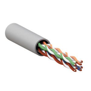 Кабель витая пара U/UTP кат.5E 4 пары 24 AWG solid LSZH нг(А)-HF сер. TERACOM PRO EKF TRP-5EUTP-04LSH-GY-IN3 оптом купить цена