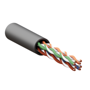 Кабель витая пара U/UTP кат.5E 4 пары 24 AWG solid внешн. LDPE черн. TERACOM PRO EKF TRP-5EUTP-04PE-BK-OUT3 оптом купить цена