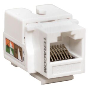Модуль Keystone RJ45 кат.5E неэкранир. 110 IDC 90град. бел. TERACOM PRO EKF TRP-KSTN-90D-5EUTP-WH оптом купить цена