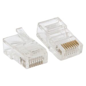 Коннектор RJ45 (8P8C) кат.5E неэкранир. 30мкд универс. (уп.50шт) TERACOM PRO EKF TRP-PLUG-5EUTP-50 оптом купить цена